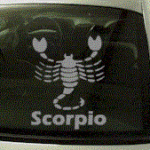 ZOD131 Scorpio Zodiac Decal w/Name