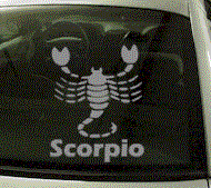  ZOD131 Scorpio Zodiac Decal w/Name