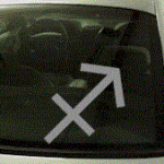 ZOD134 Sagittarius Symbol Zodiac Decal