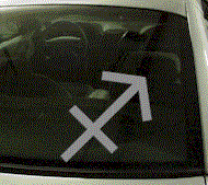  ZOD134 Sagittarius Symbol Zodiac Decal