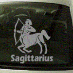 ZOD135 Sagittarius Zodiac Decal w/Name