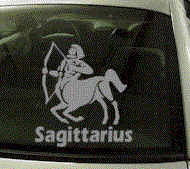 ZOD135 Sagittarius Zodiac Decal w/Name