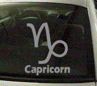 ZOD140 Capricorn Symbol Zodiac w/Name Decal