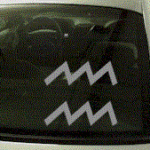 ZOD142 Aquarius Symbol Zodiac Decal