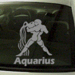 ZOD143 Aquarius Zodiac Decal w/Name