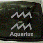 ZOD144 Aquarius Symbol Zodiac Decal w/Name