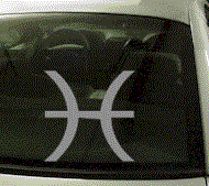 ZOD146 Pisces Symbol Zodiac Decal