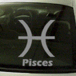 ZOD148 Pisces Symbol Zodiac Decal w/Name