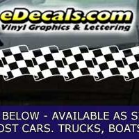  CFG208 Checkered Flag Decal
