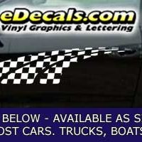  CFG214 Checkered Flag Decal