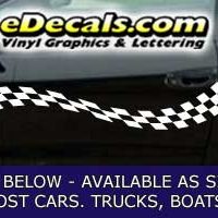  CFG232 Checkered Flag Decal