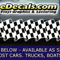  CFG233 Checkered Flag Decal
