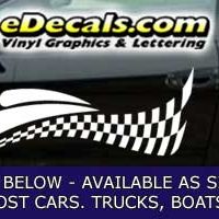  CFG258 Checkered Flag Decal