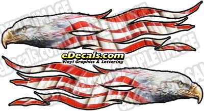 CNF154 Eagle Head Patriotic Decal