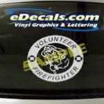 CRT301 Volunteer Firefighter Cartoon Decal