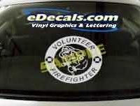  CRT301 Volunteer Firefighter Cartoon Decal