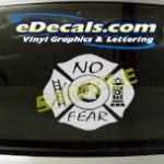 CRT302 No Fear Firefighter Cartoon Decal