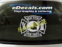  CRT303 Firefighter Shield Cartoon Decal