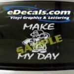 CRT304 Make My Day Firefighter Cartoon Decal