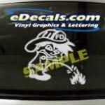 CRT306 Firefighter Pee Boy Cartoon Decal