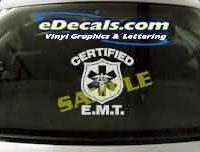  CRT321 Certified E.M.T. EMT Decal