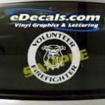 CRT323 Volunteer Firefighter Cartoon Decal