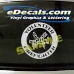 CRT324 Volunteer Firefighter Cartoon Decal