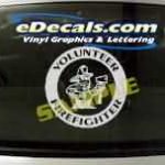 CRT325 Volunteer Firefighter Cartoon Decal