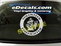  CRT325 Volunteer Firefighter Cartoon Decal