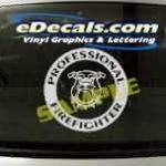 CRT326 Volunteer Firefighter Cartoon Decal