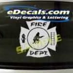 CRT327 Volunteer Firefighter Cartoon Decal