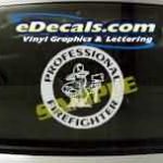 CRT328 Volunteer Firefighter Cartoon Decal
