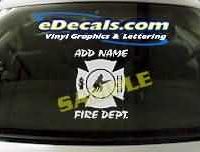  CRT331 Volunteer Firefighter Cartoon Decal