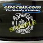 CRT332 Volunteer Firefighter Cartoon Decal