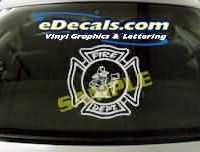  CRT332 Volunteer Firefighter Cartoon Decal