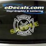 CRT333 Volunteer Firefighter Cartoon Decal