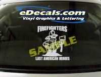  CRT334 Volunteer Firefighter Cartoon Decal
