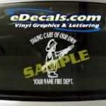 CRT337 Volunteer Firefighter Cartoon Decal