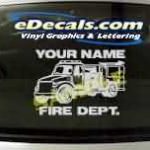 CRT338 Volunteer Firefighter Cartoon Decal