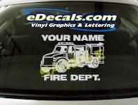  CRT338 Volunteer Firefighter Cartoon Decal