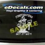 CRT339 Volunteer Firefighter Cartoon Decal