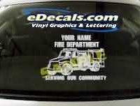  CRT340 Volunteer Firefighter Cartoon Decal