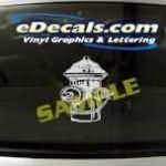 CRT341 Fire Hydrant Firefighter Cartoon Decal