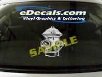  CRT341 Fire Hydrant Firefighter Cartoon Decal