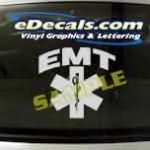 CRT348 EMT Shield Firefighter Cartoon Decal