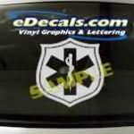 CRT350 EMT EMS Shield Firefighter Cartoon Decal