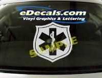  CRT350 EMT EMS Shield Firefighter Cartoon Decal