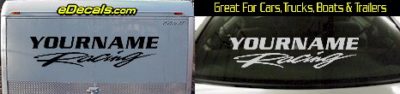Custom304 Custom YOURNAMEHERE Racing Decal
