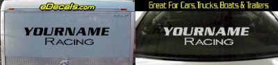 Custom309 Custom YOURNAMEHERE Racing Decal