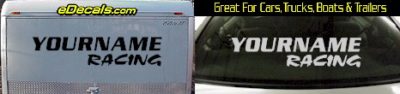 Custom313 Custom YOURNAMEHERE Racing Decal